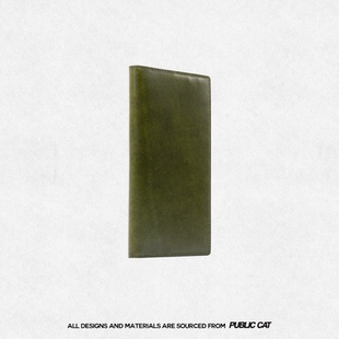 PUBLICCAT公务猫小众轻奢头层牛皮多卡位大钞复古长款真皮钱包