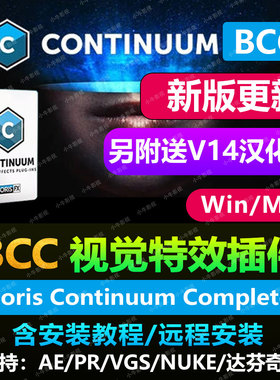 Ae/Pr汉化插件 2025 BCC  Boris Continuum Complete特效无缝转场