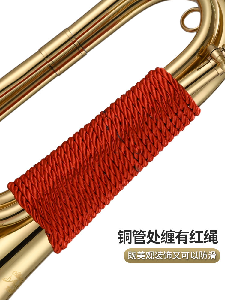 EISENLI 충전 트럼펫 악기 혼 B 플랫 조절 가능한 톤 배수 밸브 스트라이드 혼 황동 어셈블리 혼