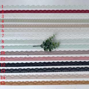 辅料 口DIY缝纫配件服装 黑白红黄粉淡绿有弹力蕾丝花边 内衣领袖