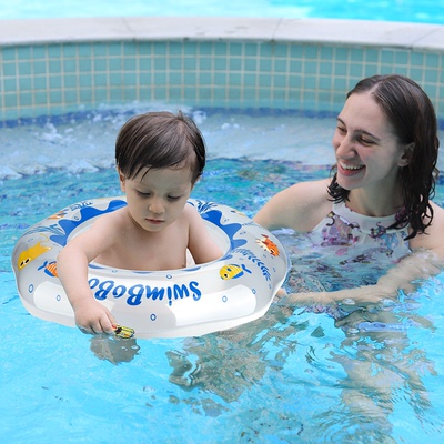 婴儿游泳圈儿童坐圈防翻装备宝宝六个月戏水座圈浮圈充气腋下圈