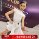 Dancebaby拉丁舞服2025新款 女童比赛服无袖 英国平滑丝绒DAS755