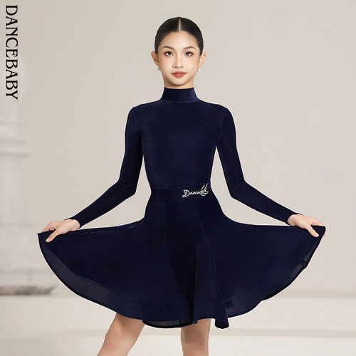Dancebaby拉丁舞服比赛服2026新款表演服规定赛服薄丝绒DAS676Z