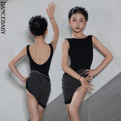 Dancebaby拉丁舞日常练功女童2026新款舞蹈服国标舞服上衣DAS866
