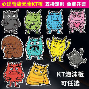 幼儿园学校心理情绪管理情绪小怪兽环创教室文化墙黑板报装饰墙贴