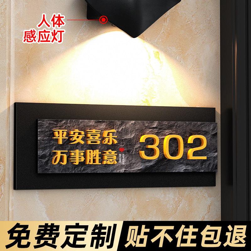 2025年新款入户门牌号高级感