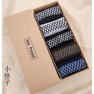 男袜子Mens 5Pcs Cotton Socks For Men 2020 Dress Sock Stripe-