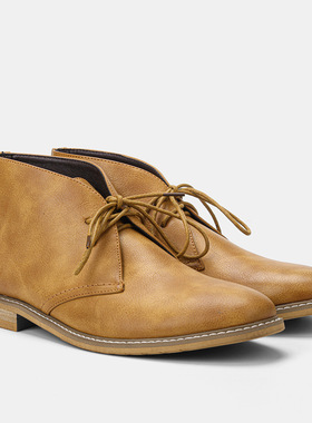 大码男鞋复古沙漠靴Classical Desert Boots Retro Leather shoes