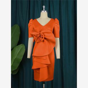 2022 African women's elegant office OL dress female clothes