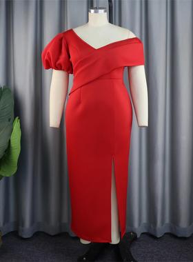 big size dress for women red dress fat lady party dress new