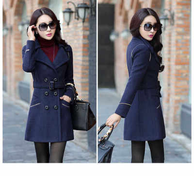 New winter women fashion woolen coat long Korean jacket new