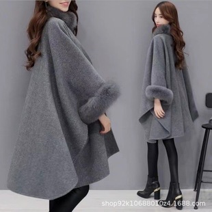 Faux Capes Fur Scarf Coat女外套上衣 Winter Collar Women
