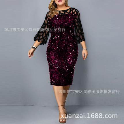 Sequin Large Women's Dress Color Code