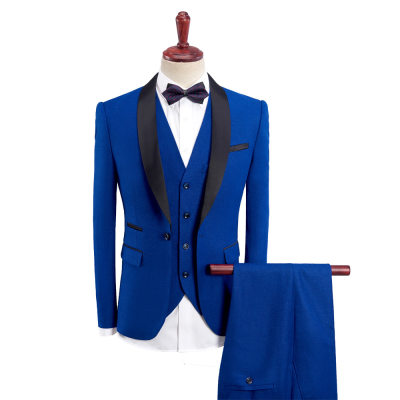 西服三件套2019 men's fashion three-piece formal blazer suits