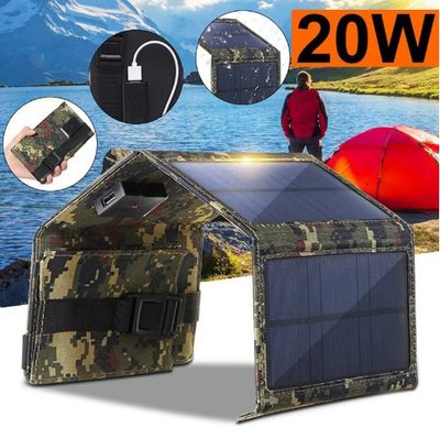 Portable Folding USB 5V Solar panel power bank Charger