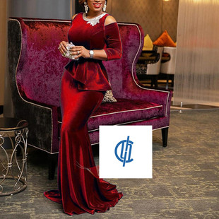 Evening Party Dress Women Long gowns blue red black 3xl 2xl