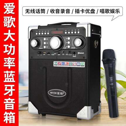 爱歌歌郎戴乐S8BT无线大功率录音叫卖广场舞乐器二胡萨克斯音响箱
