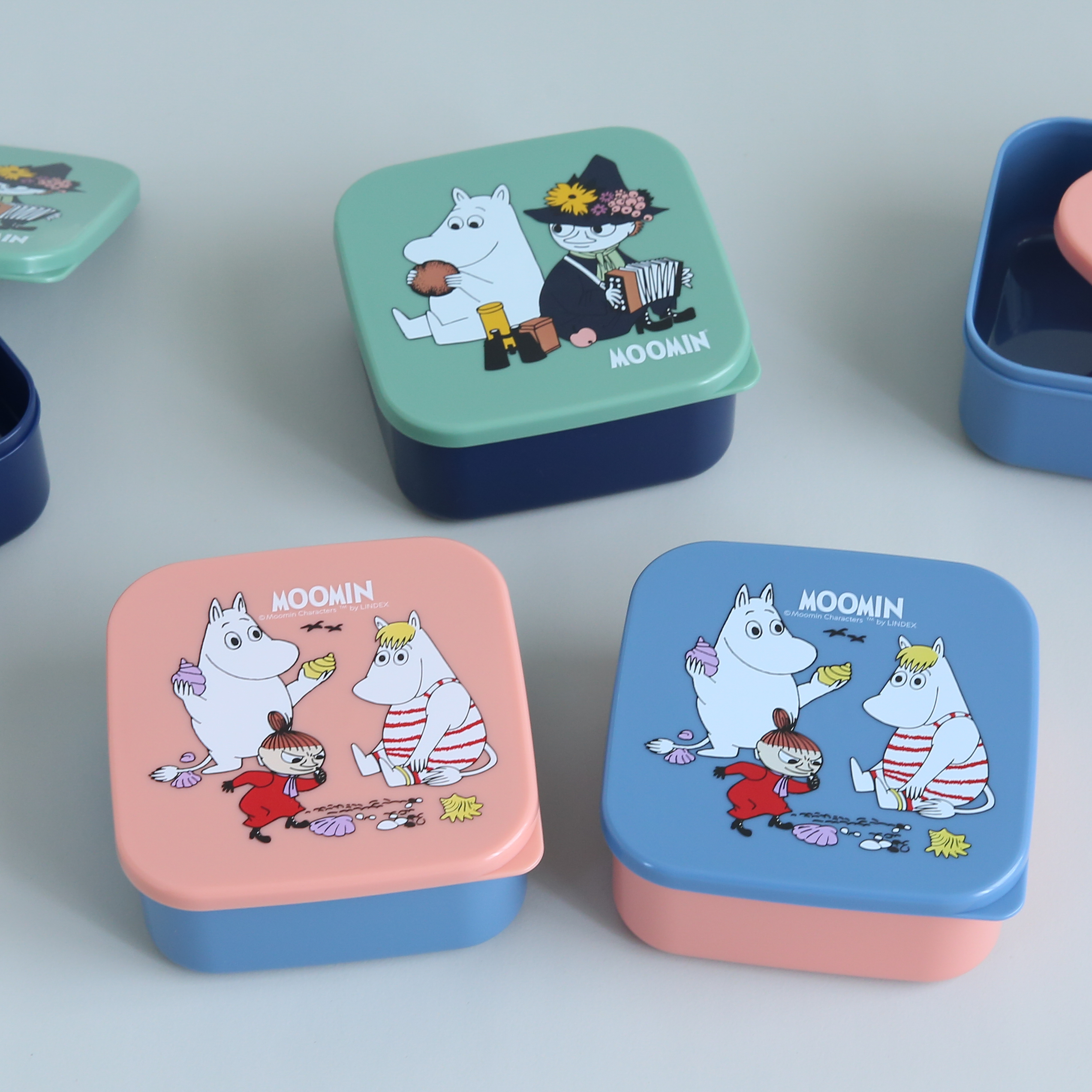 出口日本姆明亚美小饭盒保鲜盒野餐便当盒水果零食盒便携筷子勺叉,餐饮具,饭盒/保温桶/保温提锅,淘宝优惠券,粉丝福利购,淘宝优惠卷