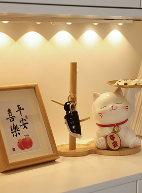 创意少女玄关钥匙收纳托盘摆件家居客厅电视柜装饰品乔迁新居礼物