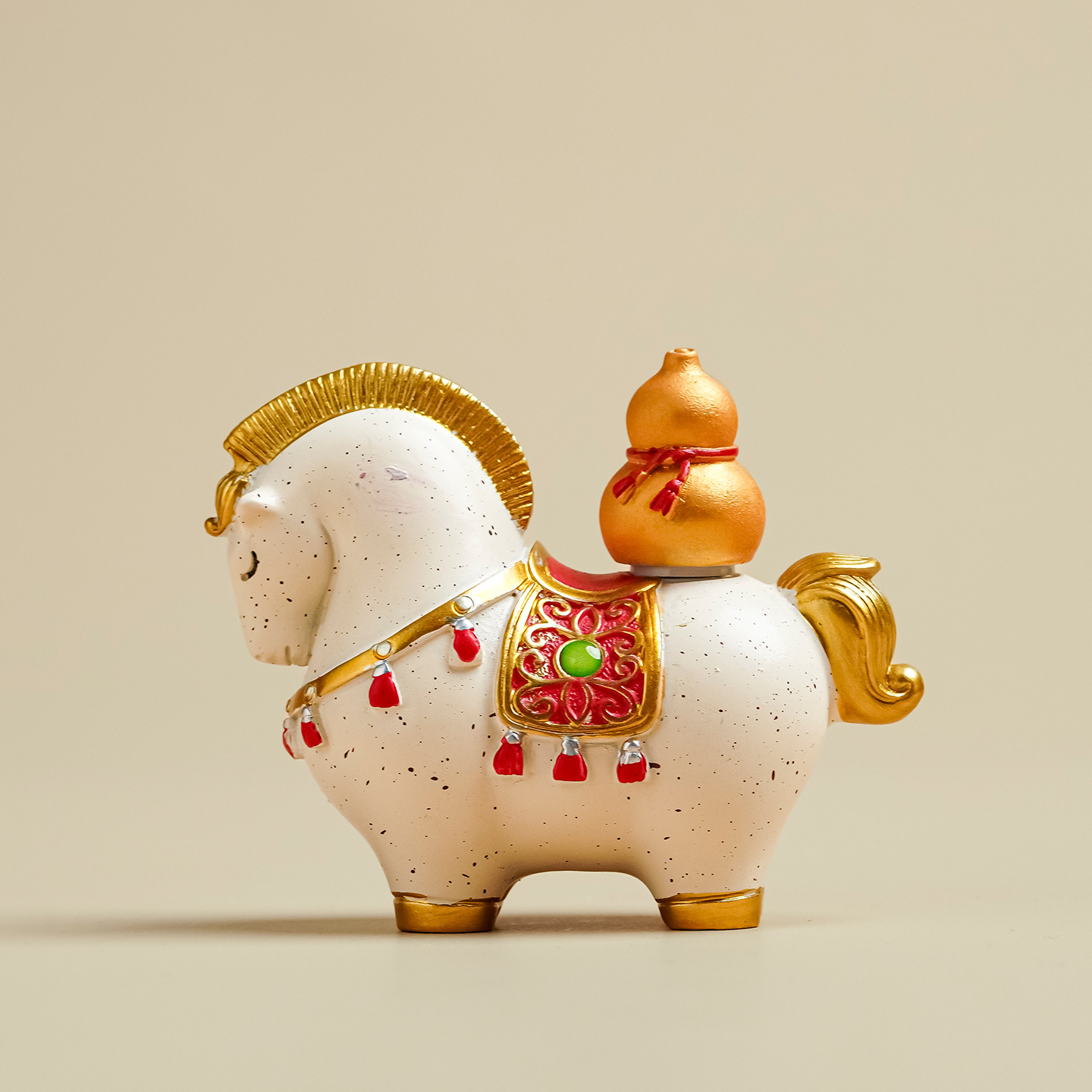 创意白马招财摆件国潮家居玄关装饰工艺品结婚乔迁开业生日礼物