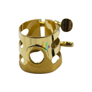 日本石森单簧管笛头卡子降B调黑管哨卡镀金纯银卡箍帽