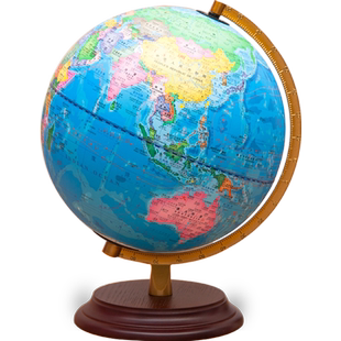 志诚 高清32cm大号地球仪实心木底座初中学生用高中生AR智能教学版世界3d立体悬浮摆件25cm发光台灯儿童夜灯