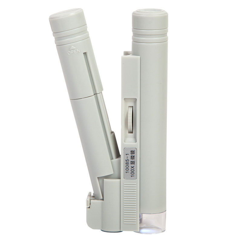 志诚 150高倍手持放大镜带LED灯100倍高清纺织印刷网点用40/80倍