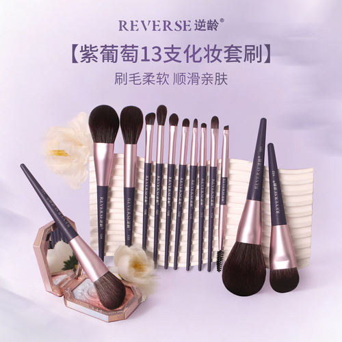 逆龄紫葡萄13支沧州化妆套刷