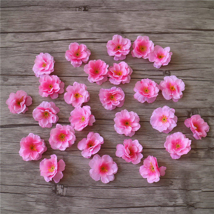 【3包送1包】仿真桃花朵花瓣假花装饰婚庆摄影拍照道具假桃花做树