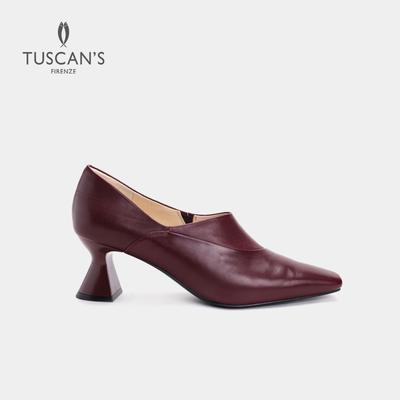 TUSCAN'S【专柜同款】粗跟尖头高跟女士单鞋气质时尚通勤百搭SS25