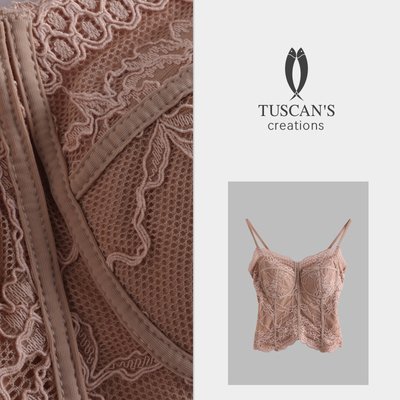 TUSCAN'S CREATIONS薄款背心纯欲蕾丝吊带美背春夏奢华风防走光