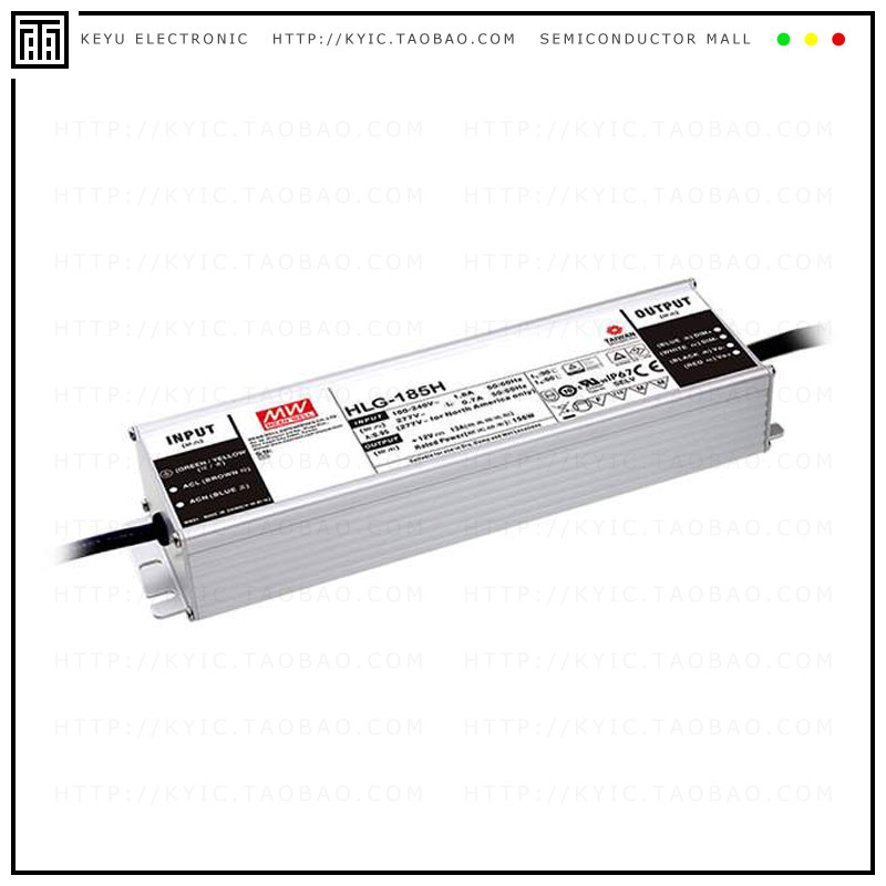 HLG-185H-30B【LED DRVR CC/CV AC/DC 15-30V 6.2A】