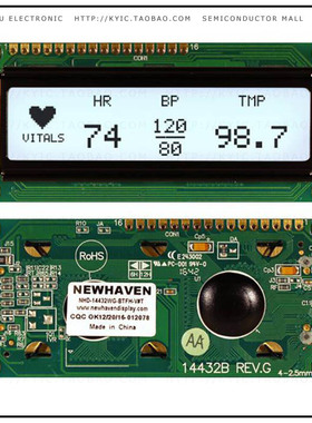 NHD-14432WG-BTFH-V#T【LCD MOD GRAPH 144X32 WH TRANSFL】