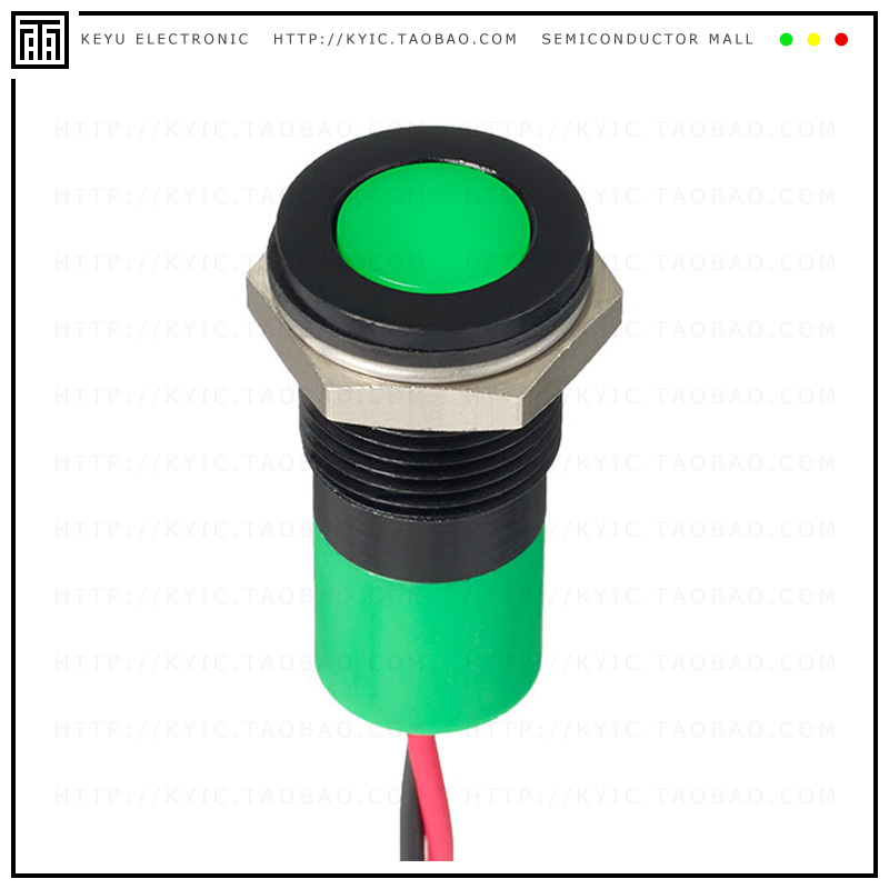 Q14F3BXXG12E【LED PM INDICATOR FLUSH GREEN】