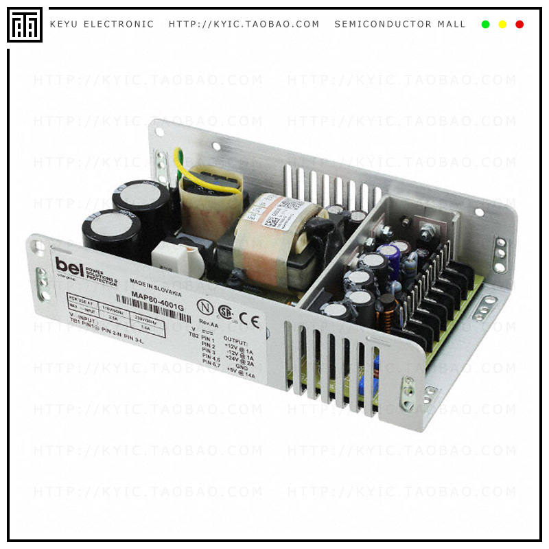 MAP80-4001G【AC/DC CNVRTR 5V 24V +/-12V 80W】