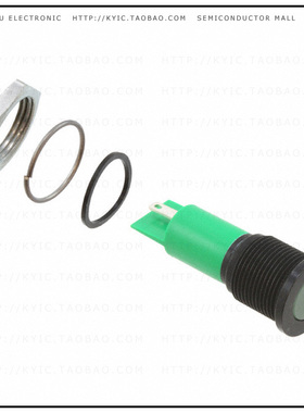 Q14F1BXXHG24E【14MM FLSH BLK CHRM HYP GRN 24VDC】