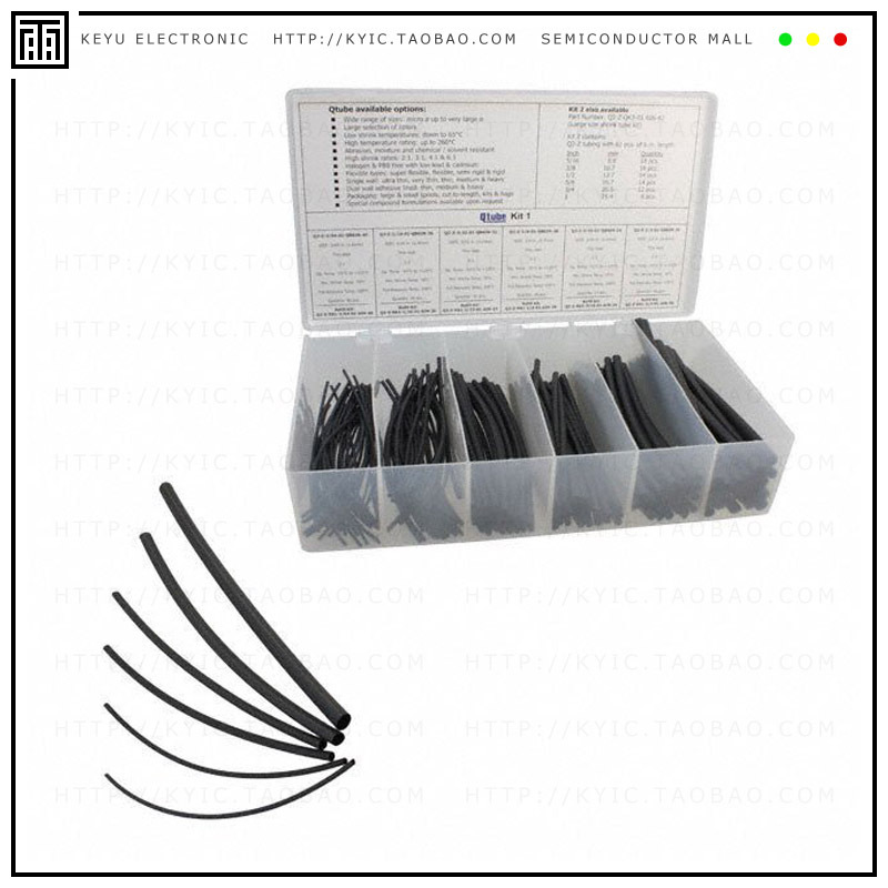 Q2-Z-QK1-01-6IN-180【HEATSHRNK KIT 6' 3/64-1/4' 180PC】