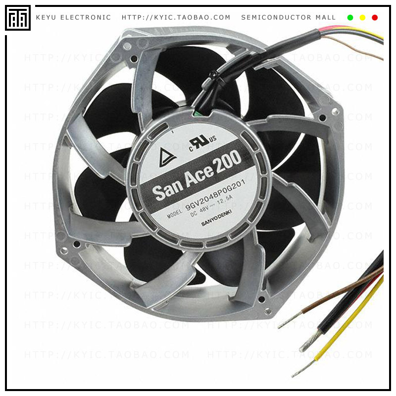 9GV2048P0G201【FAN 200X70MM 48VDC VANE RBLS】