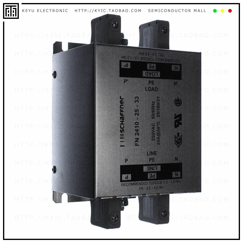 FN2410-25-33【LINE FILTER 250VAC 25A CHASS MNT】