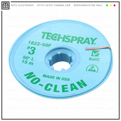 1822-50F【DESOLDER BRAID NO-CLN 0.075' 50'】