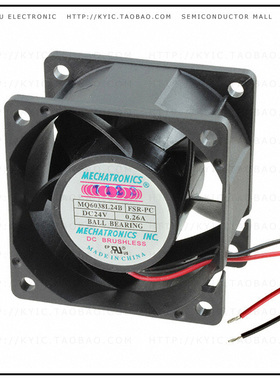 MQ6038L24B-FSR-PC【FAN AXIAL 60X38MM 24VDC WIRE】