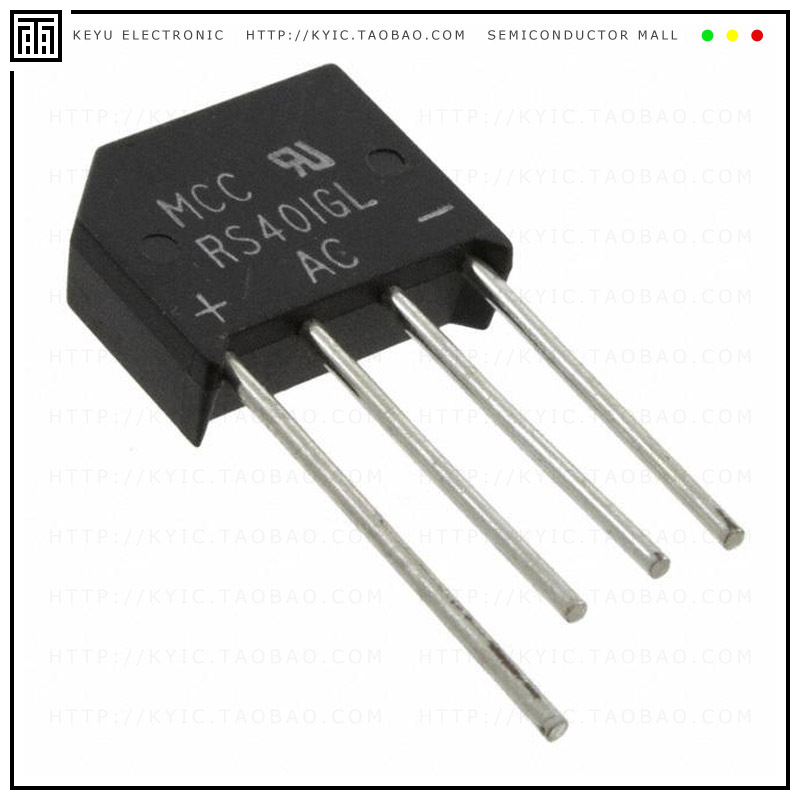 RS401GL-BP【BRIDGE RECT 1PHASE 50V 4A RS-4L】