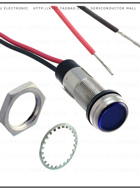 6561403303F【LED 1/2' FLAT BLUE 12VDC LEAD】