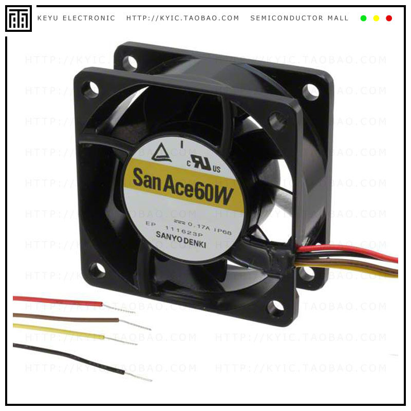 9WL0612P4H001【FAN 60X25MM 12VDC IP68 RBLS】