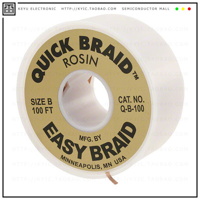 Q-B-100【DESOLDER BRAID ROSIN 0.05' 100'】