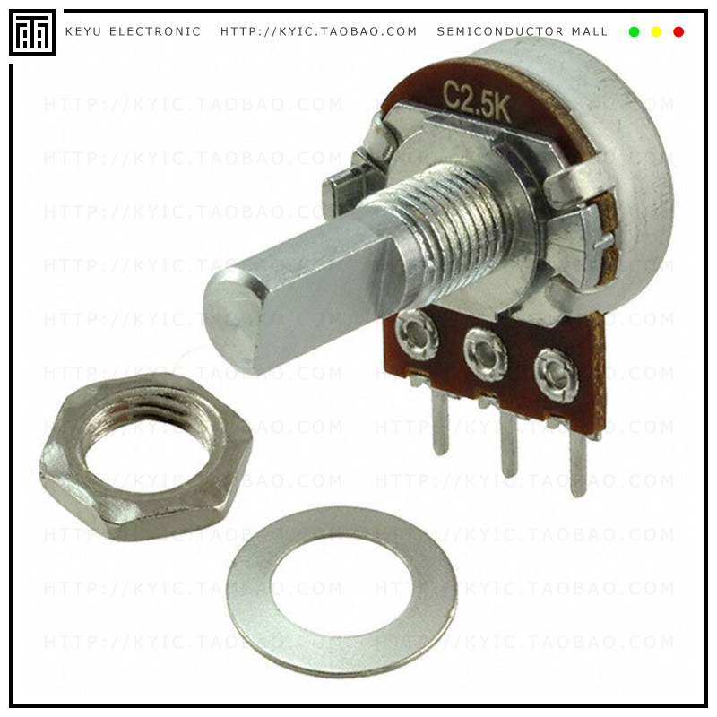 P160KN-0FC18C2K5【POT 2.5K OHM 1/10W PLASTIC R-LOG】