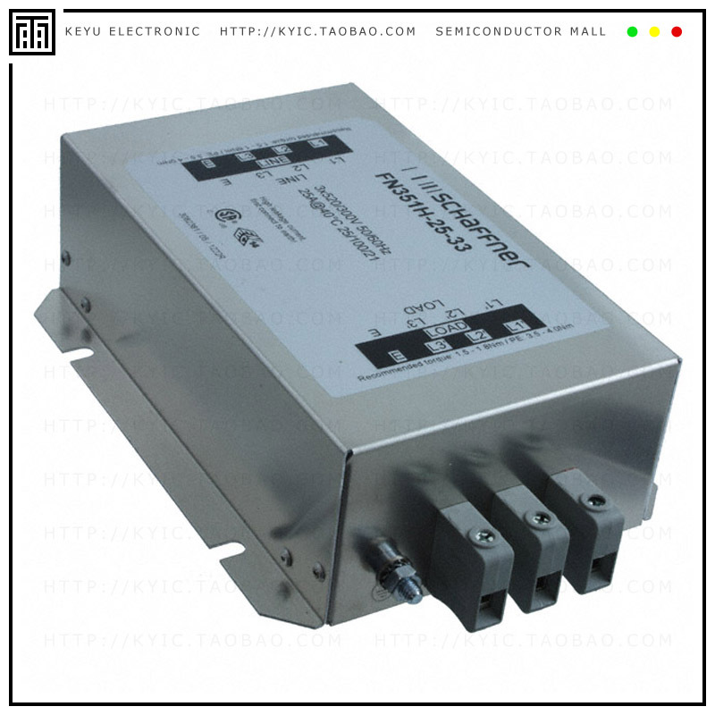 FN351H-25-33【LINE FILTER 25A CHASSIS MOUNT】