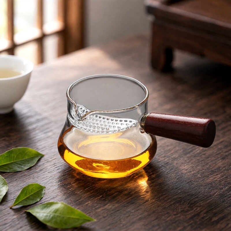 加厚耐高温高硼硅玻璃公道杯图片