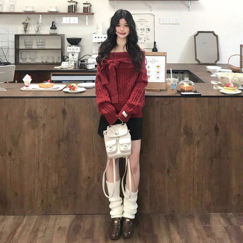 深冬季女装2026新款独特漂亮穿搭配一整套巨好看的圣诞红色两件套