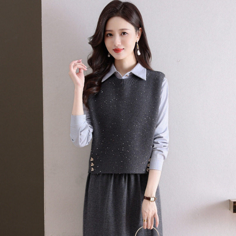 小香风马甲女秋冬季外穿新款配裙子内搭叠穿毛衣短款套装针织背心,女装/女士精品,马夹,淘宝优惠券,粉丝福利购,淘宝优惠卷